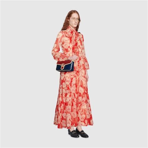 gucci poppy print|Poppy flowers print silk skirt .